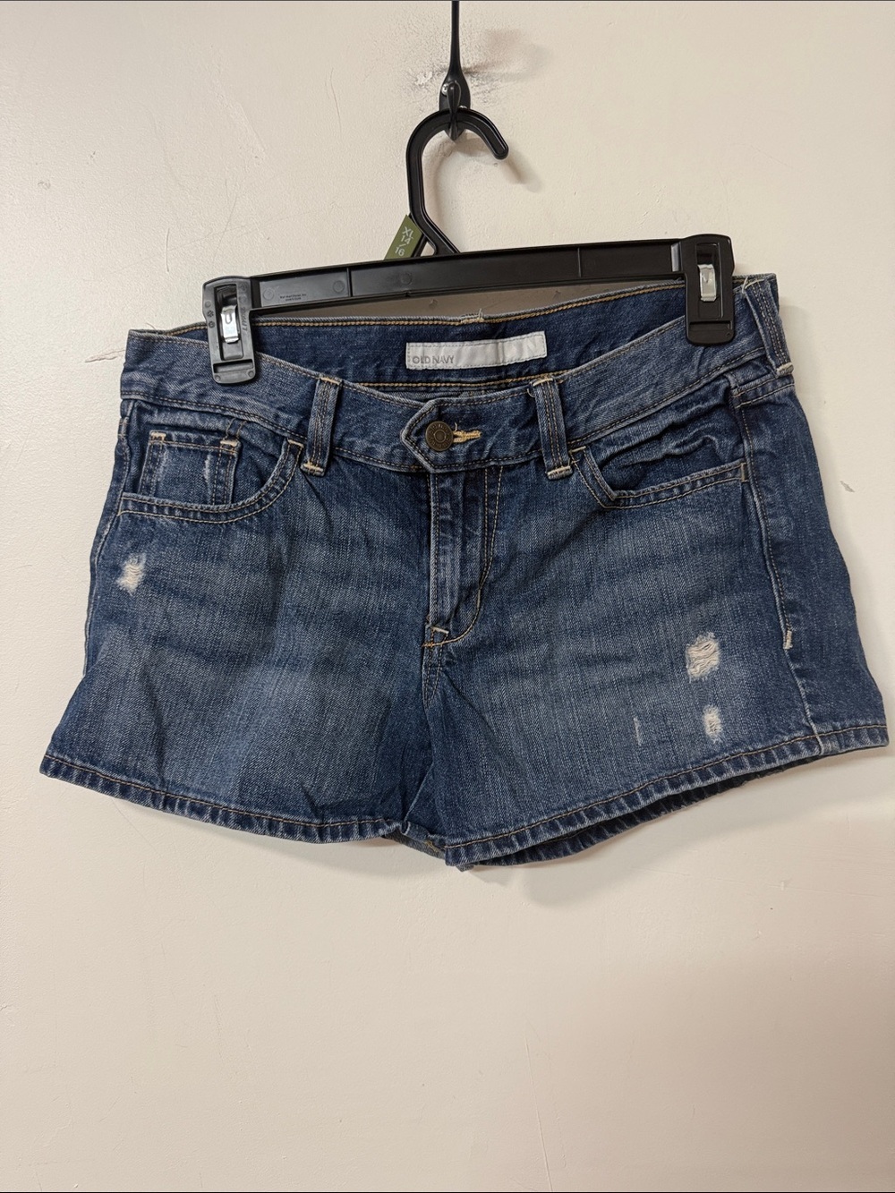 Old Navy Blue Distressed Women's Denim Shorts dated 2009